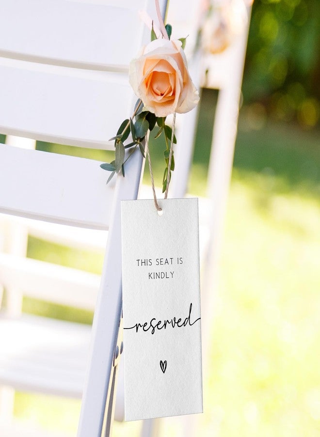Watersay 36 Pcs Reserved Seating Chair Signs for Wedding Ceremony Reserved Seat Sign Hanging for Important Events Church Pews Chair and Restaurant(White) - Image 4
